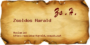 Zsoldos Harald névjegykártya